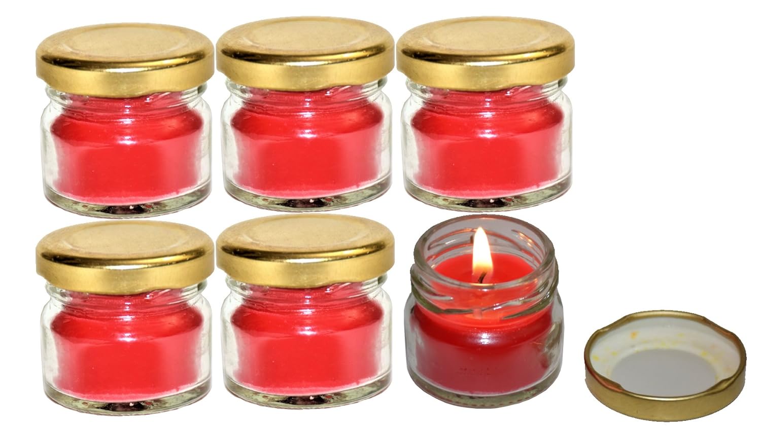 Buy Pure Source India Scented Mini Jar Candle 30 Gram Each Set of 6 pcs