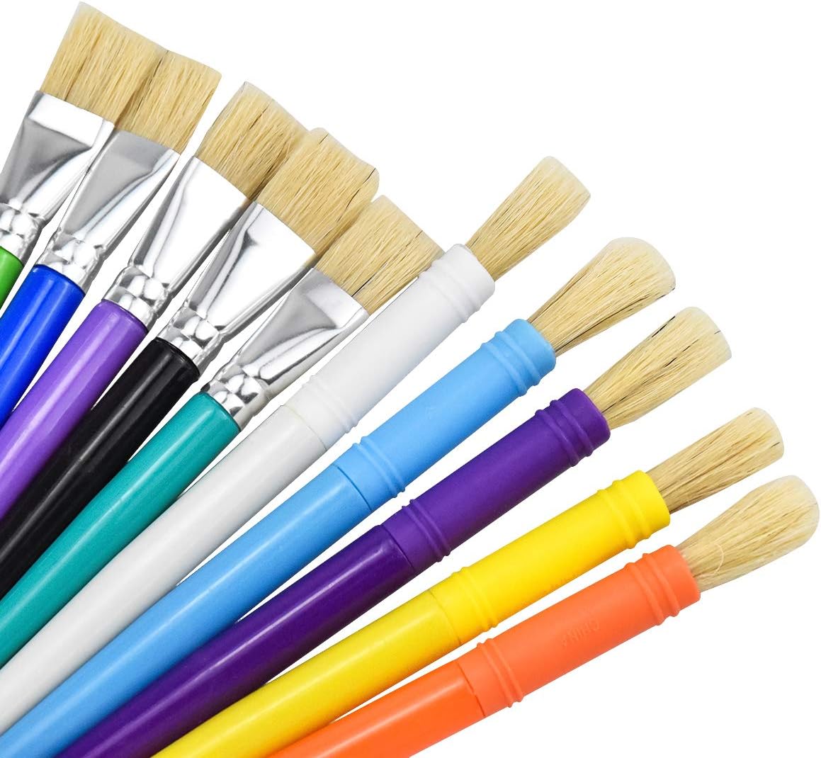Natuce 6pcs Colore Pinceaux De Peinture Ensemble Brosse De Peinture Pour Debutant Peinture Peinture Brosse Pour Enfants Bebe Enfants Peinture Kits Brosses De Peinture Enfant Jeux Et Jouets Materiel De Dessin Et