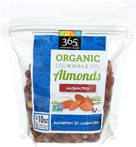 365 everyday value Organic whole almonds, unsalted (099482454876)