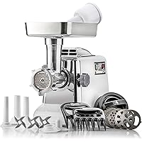 The Heavy-Duty STX Megaforce Classic 3000 Series Air Cooled Electric Meat Grinder Sausage Stuffer: 4 Grinding Plates, 3…