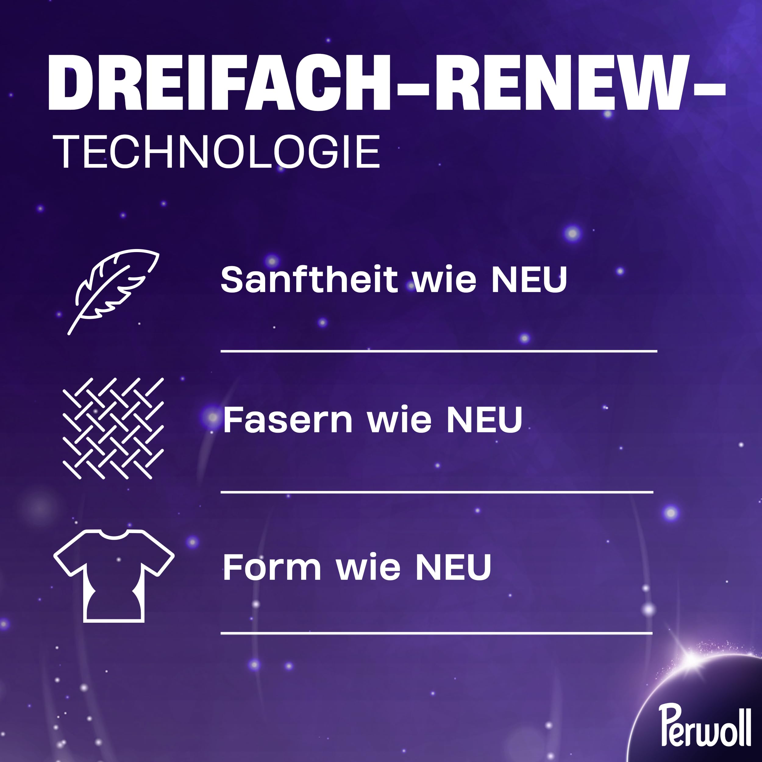 Perwoll Wolle & Feines Waschmittel (27 Waschladungen), Feinwaschmittel reinigt sanft, glättet und erneuert Fasern & verhindert Knötchen, mit Dreifach-Renew-Technologie 4