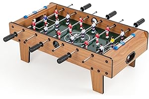 GYMAX Tabletop Foosball Game, 27” Mini Foosball Table with 2 Balls & Score Keeper, Easy Assembly Compact Indoor Table Soccer Game for Kids Adults Family