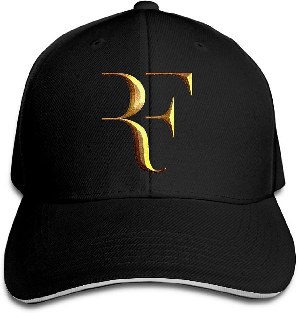Biotio Professional Tennis Player Roger Federer Logo Sandwich Peaked Baseball Caps/Hats Adjustable for Unisex