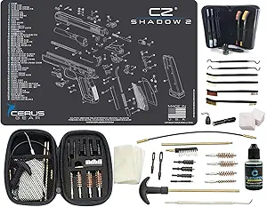 EDOG CZ Shadow 2 (Exploded View) PPistol Cleaning Mat & Range Warrior Handgun Cleaning Kit & E.D.O.G. Tac Pak Cleaning Essentials