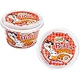 Generic Spicy Buldak Rose Wide Flat Glass Noodle Bowl(169.4g) + Protein Puffs(50g) Assorted Challenge Box (Rose 2EA)