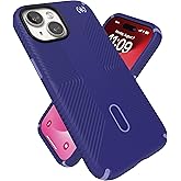Speck MagSafe Case for iPhone 15 - Drop & Camera Protection, ClickLock No-Slip, Wireless Charging Compatible, Fits All 6.1 Inch Models Including iPhone 14, iPhone 13 - Blue/Purple Ink/Sky Purple