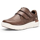 FitVille Shoes for Men Extra Wide, Straps Diabetic Shoes for Men Slip on, Casual Wide Dress Sneaker for Walking, Easy On and Off, Swollen Feet