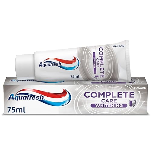 Aquafresh Complete Care Whitening Fluoride Toothpaste. Helps Restore Your Teeth’s Natural Whiteness. Actively deep Cleans and freshens Whole Mouth.