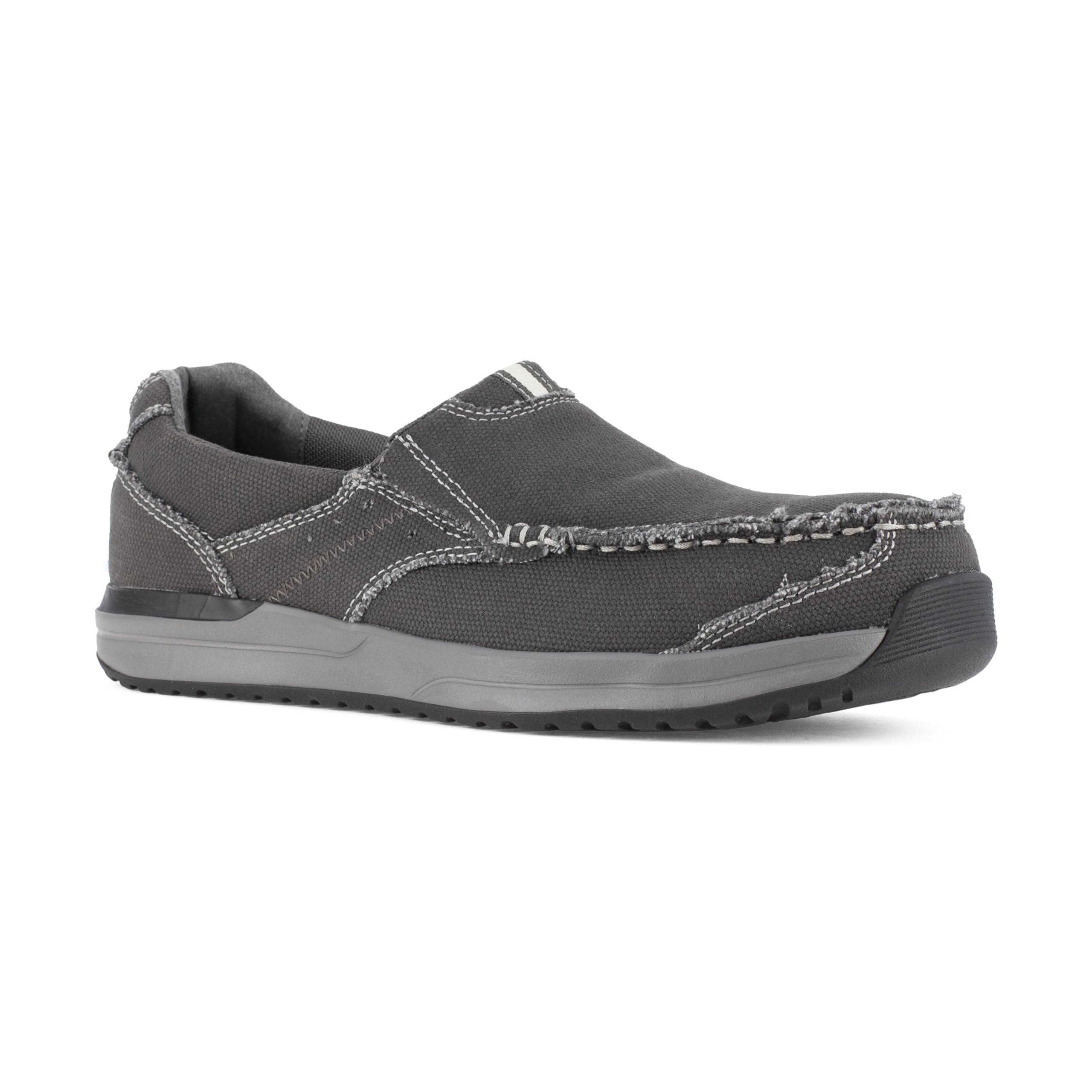 Photo 1 of Rockport Men's Langdon Safety Toe Casual Work Slip-On, Charcoal, 10 Wide