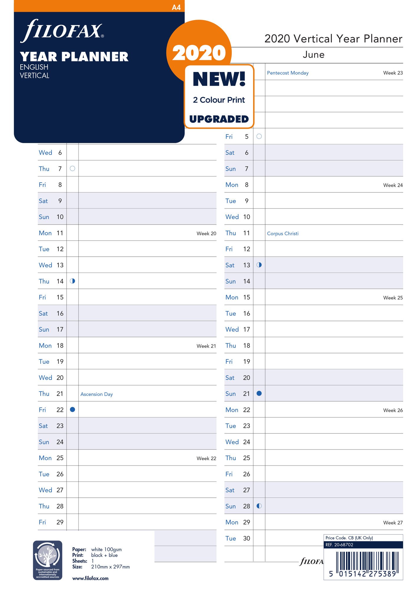 Filofax 000020-68702 Calendar