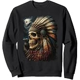 native american headdress skull warrior navajo chief Sweatshirt