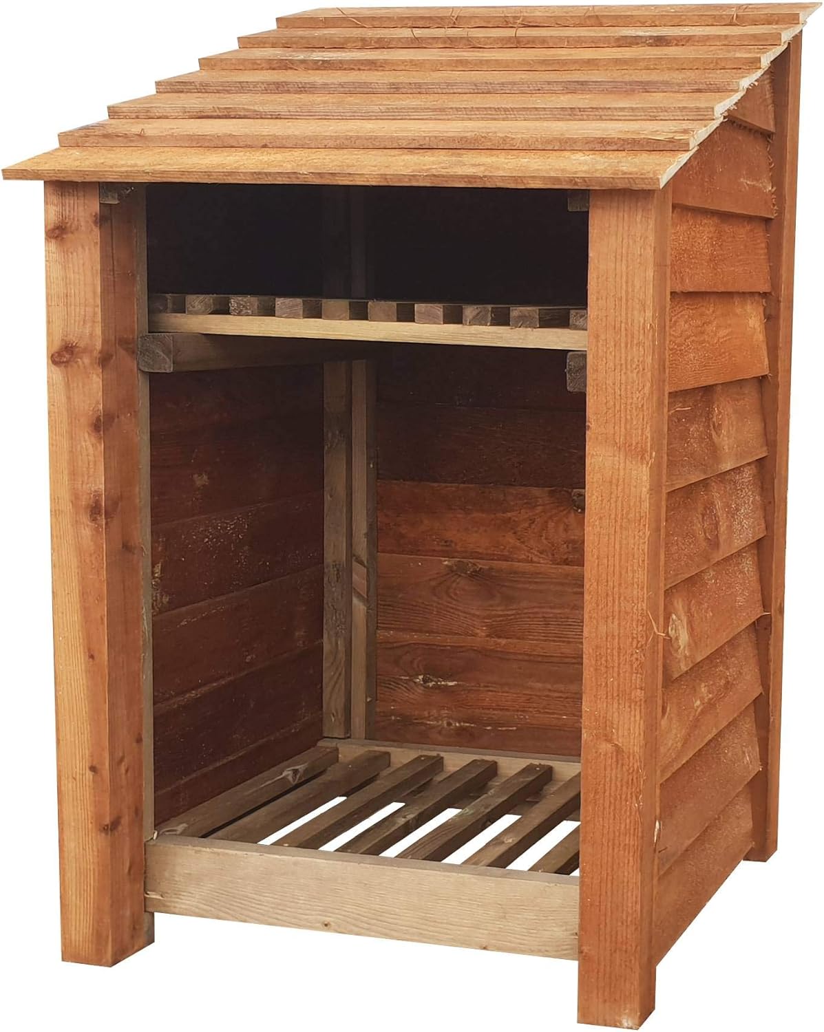 arbor garden solutions wooden log store with kindling
