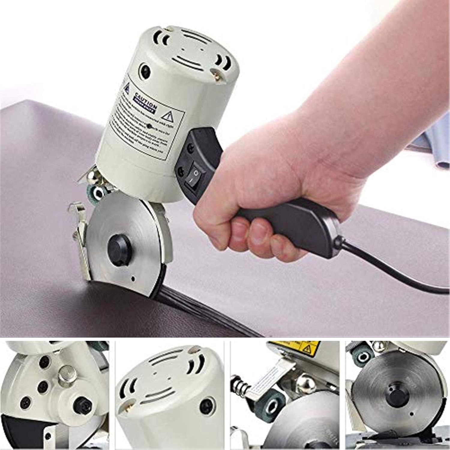 4YANG Coupeur de tissu électrique 90mm 220V Coupeur rotatif de tissu