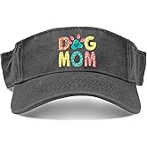 Best Dog Mom Ever Hat Washed Distressed Sun Visor for Men