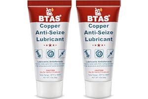 BTAS Anti Seize Lubricant Copper Grease High Temp Never Antiseize for Spark Plug Threads Bolts 1 oz 2 Pcs