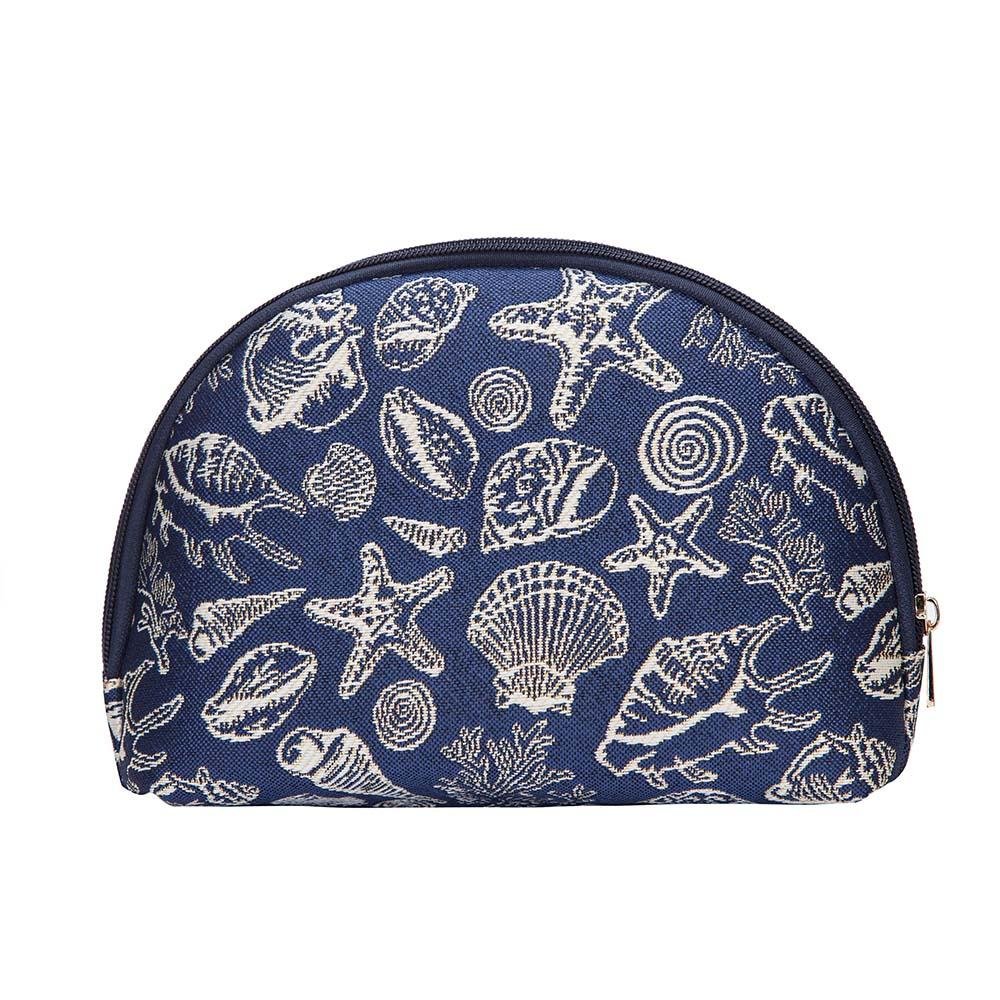 Signare Tapestry Seashell Cosmetic Makeup Bag | Travel Wash Bag for Women | Stylish and Durable Toiletry Organiser for Daily Use