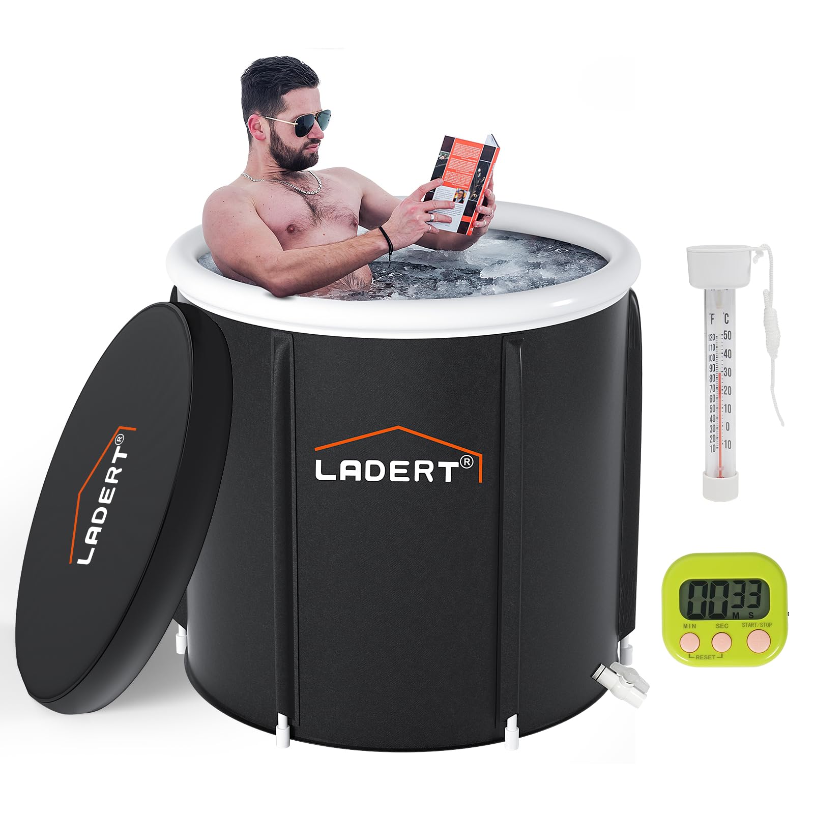 Cold Plunge Tub FITLZL Ice Bath Tub For Athletes And Recovery, Inflatable And Portable Bath Tub For Cold Plunge Foot Bath