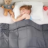 yescool Weighted Blanket 5 Pounds Cooling Weighted Lap Blanket, Grey Heavy Blanket for Sleeping, Weighted Throw Blanket Gift for 40-60lbs, 36"x48"