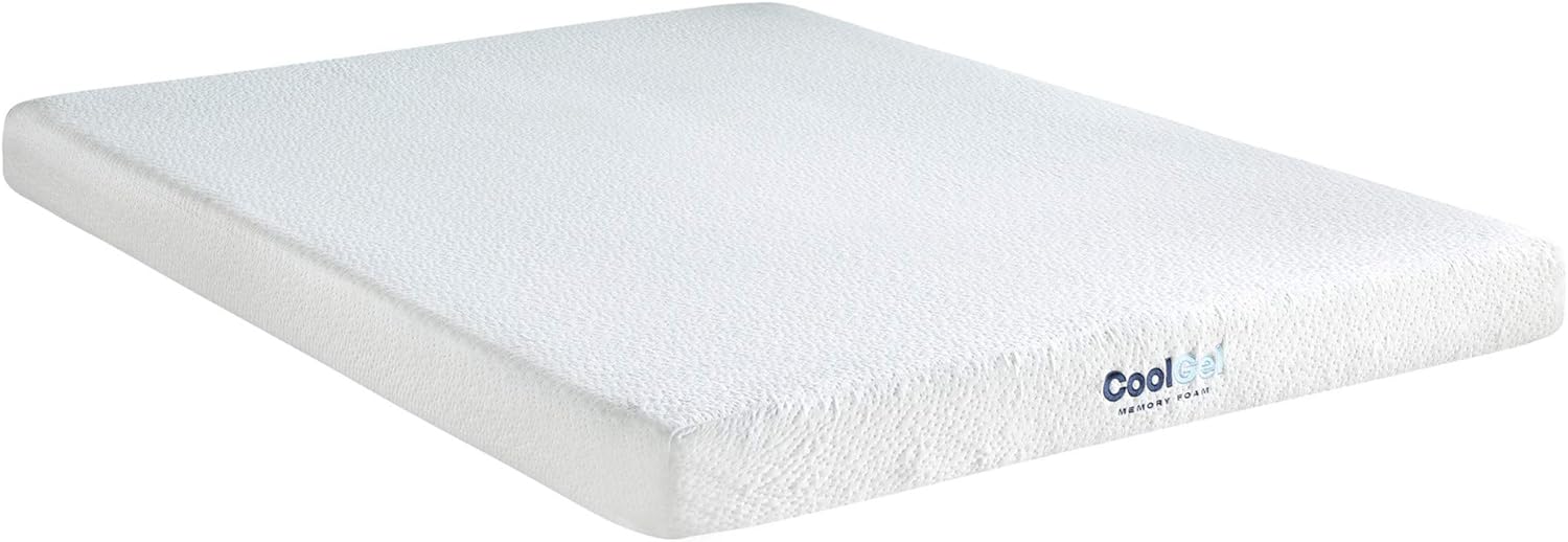 Classic Brands Cool Gel Memory Foam 6-Inch Mattress, CertiPUR-US Certified , Twin, White,410106-1110: Furniture & Decor