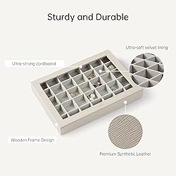VEE&CO. Jewelry Holder Organizer Tray, 35 Grid with