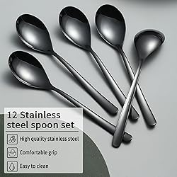 Kyraton Black Dinner Spoons Set of 12