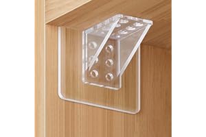 Pack of 15 Self-Adhesive Shelf Brackets, Shelf Holder, Self-Adhesive Shelf Bracket, for Glass Holders, Cupboards, Shelves, Tr