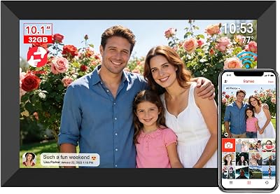 AKImart FRAMEO WiFi 10.1 Inch Digital Photo Frame 32GB IPS Touch 1280x800