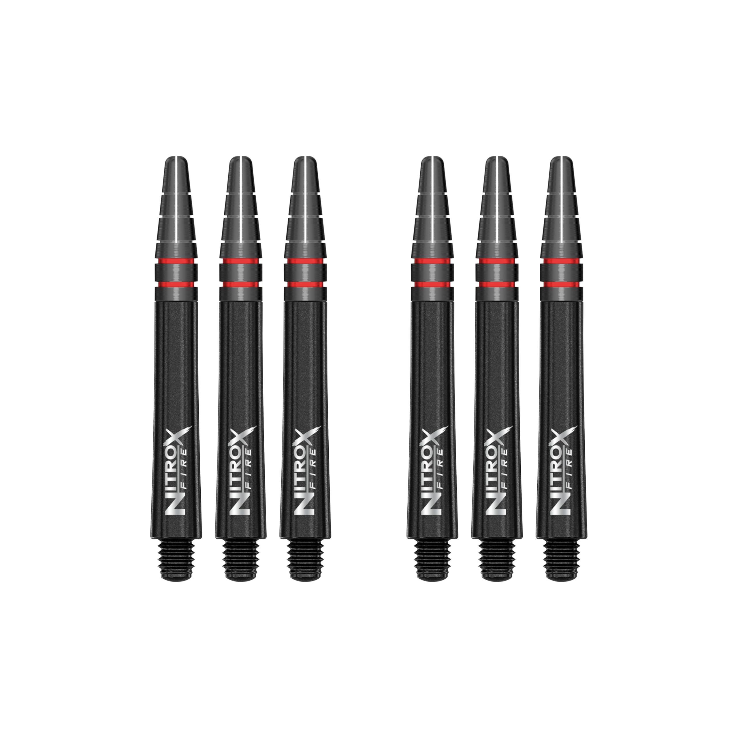 RED DRAGON Nitro Xfire Medium Dart Stems (Shafts) - 2 sets per pack (6 Stems in total)