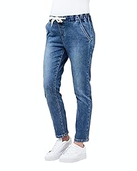 Ripe Maternity Denim Jogger with Drawcord in Blue