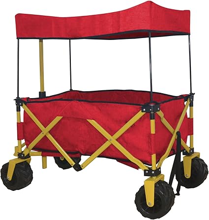 red foldable wagon