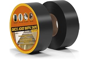 JOAPRIL Deck Joist Tape for Decking 1-5/8" x 50', 2 Rolls Waterproof and Anti-Corrosion Flashing Joist Deck Tape for Top of Joists, Rim Joists, Under Joists and Beams