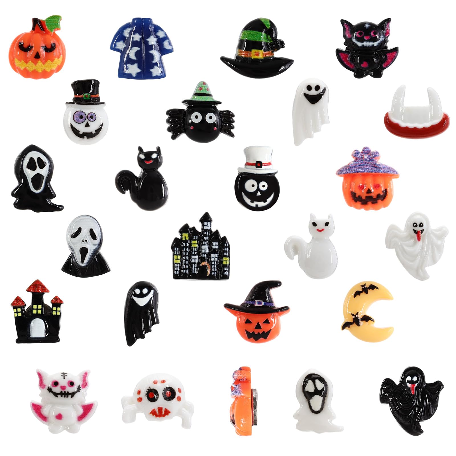 Photo 1 of 24 Pcs Halloween Refrigerator Magnets, 3D Halloween Fridge Magnets Decorations, Pumpkin Ghost Spider Bat Cat Castle Fridge Magnetic Decorations for Party Supplies, Refrigerator, Whiteboard Decor