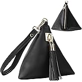 PG6 Women Synthetic Leather Clutch Wallet Triangle Wristlet Purse with Wrist Strap