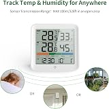 VOCOO Wireless Thermometer Hygrometer with 1 Remote Sensor Indoor Outdoor view 8