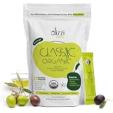 Olive Oil Packets - Olizzi Classic Organic Extra Virgin, New Harvest, Single Origin, Cold Pressed, USDA Organic Certified, Single Serve, Mini, Salad Dressing To Go, Individual, Travel Size, 10 Single Use Packs (0.34 Fl Oz / Unit)