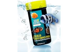 GOOD PARTNER Purify Series for Cichlid Fish Food, Floating pellets, Nutritionally Balanced Professional Formula, Color Enhancing, All Natural Ingredients, Medium Granule, 2.12 oz (Pack of 1)