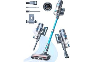 MIUZZY Cordless Vacuum Cleaner, 45Kpa Powerful Suction, 60 Mins Max Runtime and Fast Charging, Anti-Hair Wrap, 6 in 1 Stick Vacuum Cleaner for Home, Pet Hair, Hard Floors, Carpets, Cars