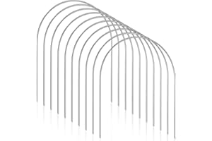 KEPYDRMTF Set of 10 Croquet Wickets Replacement for Croquet Metal Hoops with Galvanized and Plastic Coating for Family Lawn Backyard Outdoor Game (U Shape)