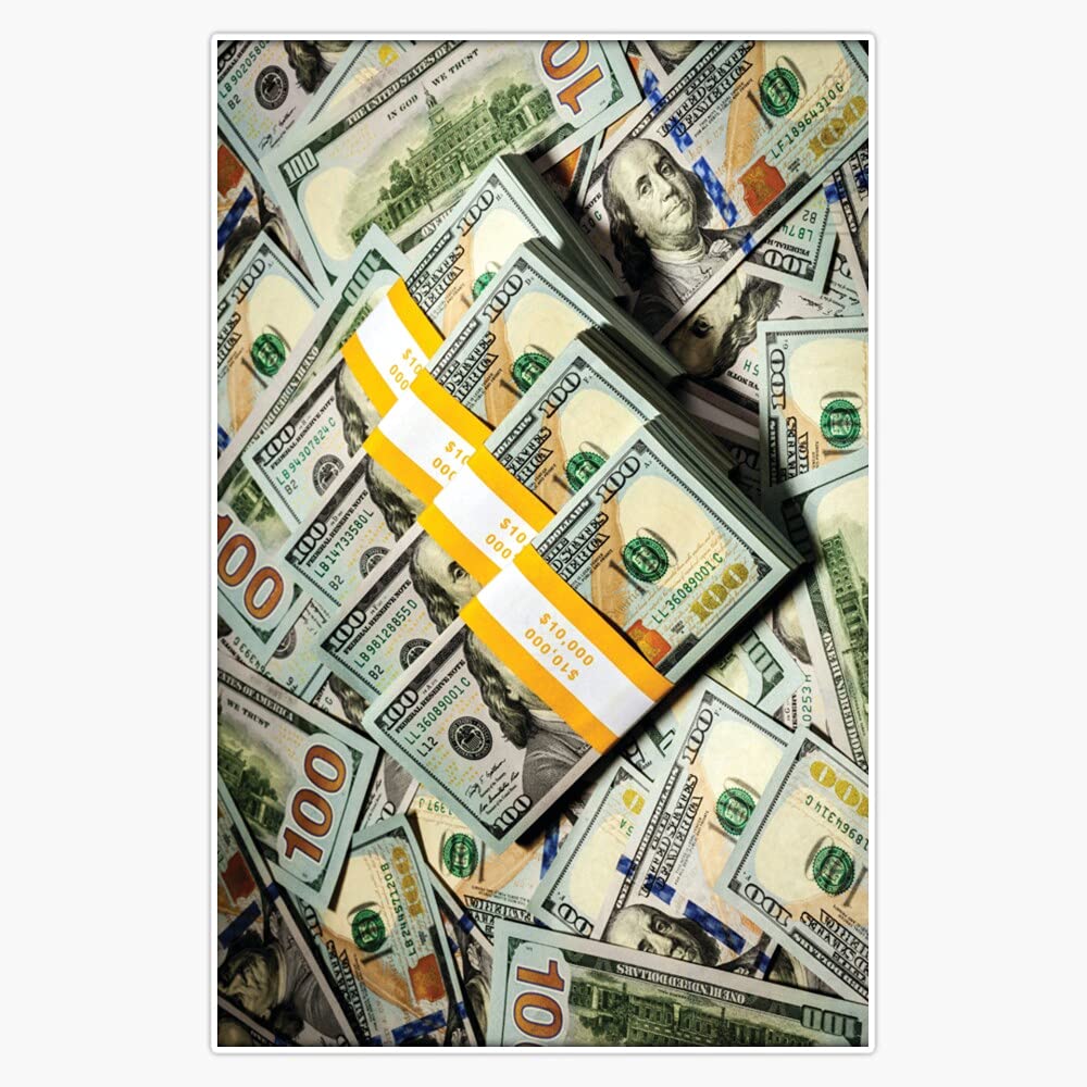 Photo 1 of 100 Dollar Bill - Money Sticker Vinyl Waterproof Sticker Decal Car Laptop Wall Window Bumper Sticker 5"