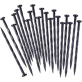 50PCS Landscape Anchoring Spikes, 8 Inch Spiral Plastic Landscape Spikes for Garden Lawn Yard, Paver, Weed Barrier, Artificial Turf