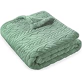 BORITAR Baby Blanket for Boys Soft Fluffy Fuzzy Blankets, Warmer Comfort 3D Lightweight Bed Blanket for Toddlers Infant Newborn and Home Decor (30x40 inch, Sage Green)