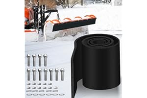 BLASOUL Universal Snow Plow Blade Flap - 72’’x 6’’x 1/4’’ Snow Plow Accessories Snow Plow Rubber Deflector Fit for 48’’-72’’ Blades of ATVs,UTVs Trailer Hitch Snow Plow,with 11 Sets Screws