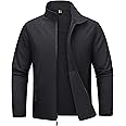 MAGCOMSEN Men's Fleece Lined Softshell Jacket Waterproof Windbreaker Rain Jacket for Tactical Hiking