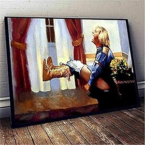 DOLUDO Canvas Wall Art Movie Poster Funny Bathroom Painting Modern Art Picture Print Gifts Artist Home Decor Artwork for Living Room Bedroom Wall Decoration No Frame 12x20inch