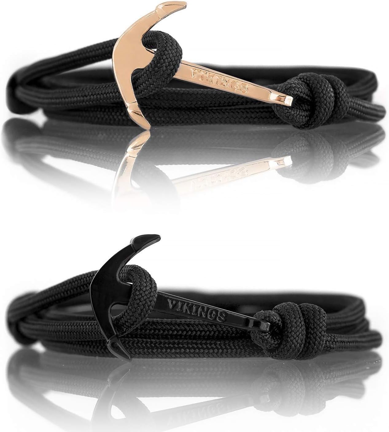 Vikings Anchor Wrap Bracelet Set for Him & Her 2 Pieces Made From Nylon