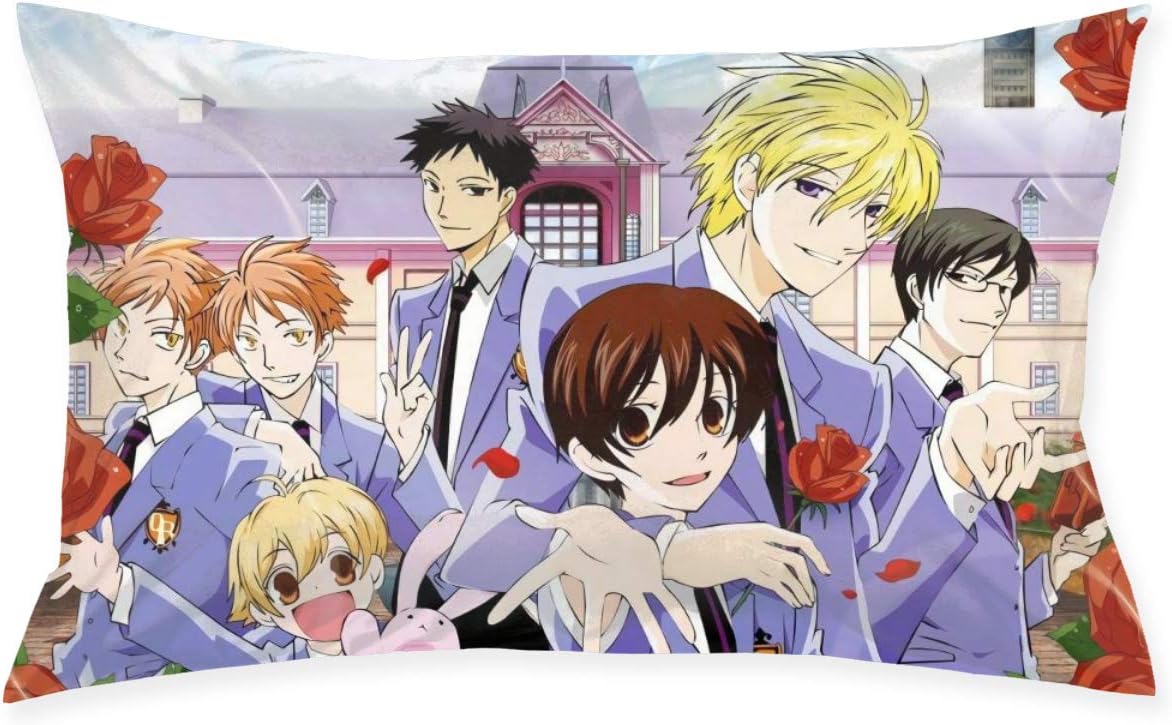 SantosAtkins Ouran High School Host Club Throw Pillow Cover Zippered Rectangle Pillow Case 20x30 Inch