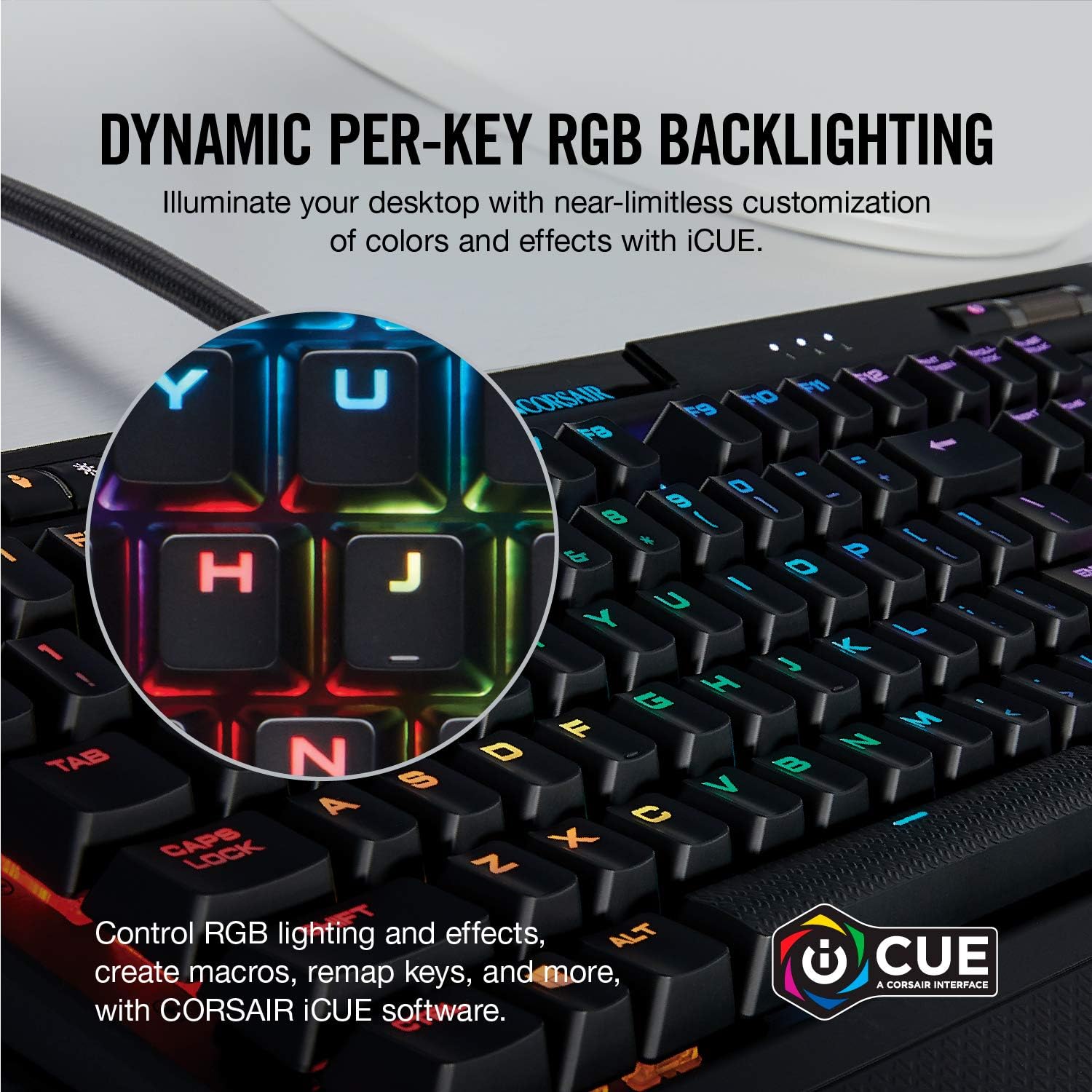 Corsair K70 RGB MK.2 Rapidfire Mechanical Gaming Keyboard - USB Passthrough & Media Controls - Fastest & Linear - Cherry MX Speed - RGB LED Backlit: Computers & Accessories