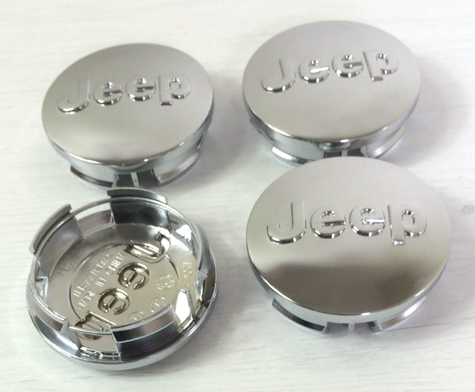 x4 JEEP GRAND CHEROKEE WRANGLER Compass Chrome Hub Cap Lid Hub 63 mm
