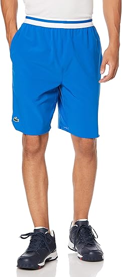Amazon ラコステ テニスハーフパンツ 公式 ノバク ジョコビッチ ボーダーウエストショートパンツ メンズ ブルー 日本サイズm相当 パンツ 通販