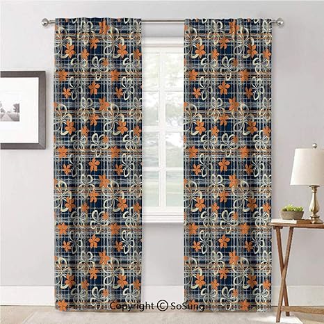 Amazon Co Jp リビングルーム用カーテンウィンドウ パステルカラーのハイビスカスフラワー ホームインテリア ホワイト レッド グリーン カーテンパネルとドレープ 各42x63インチ 2枚 52x63inches One Piece 1909 Cl 264x160cm ホーム キッチン